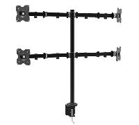 SOPORTE DE MESA PARA CUATRO MONITORES DE 10"- 27" BRAZOS CON 1 CODO Y SOPORTES ORIENTABLES MAX. 200x200 HASTA 10KG POR BRAZO