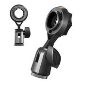 Soporte de mesa para micrófono - Soporte de metal para micrófono de 3.9 pulgadas, soporte universal antideslizante ajustable para microphońe, a prueba de golpes, giratorio, para grabación, podcast