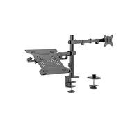 SOPORTE DE MESA GEMBIRD AJUST CON BRAZO PARA MONITOR Y BANDEJA PARA PORTATIL