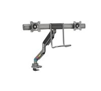 Kensington K58272WW - Soporte Monitor Doble SmartFit, Brazo Pantalla Ajustable con Resorte de Gas, Soporta Monitor de 19-32" (hasta 9kg), VESA 75/100 mm, Rotación 360º