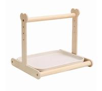 Soporte de mesa portátil, soporte de juego para loros, perca de gimnasio para loros pequeños y medianos, plataforma de entrenamiento para periquitos pequeños y medianos