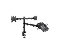 Soporte de Mesa - TOOQ - DB1202TN-B - 2 pantallas de 17-32" - Plataforma para portátil de 12-17" - Ergonómico