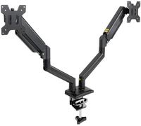 Soporte de Mesa Tooq Duplo Tilt e Giratório 13" a 34" Max. 10kg/Monitor Negro