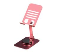 Soporte de metal ajustable para teléfono celular, soporte de escritorio giratorio de 360 grados con almohadilla de silicona para dispositivos móviles y tabletas