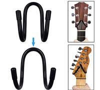 Soporte de metal ajustable -Soporte de pared para guitarra y soporte de pared, diseño moderno y único para bajo, acústico, guitarra eléctrica, ukelele, violín, mandolina, banjo, 2 unidades