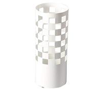 Soporte de metal blanco para paraguas, bastones y caminatas con bandeja de goteo, diseño Slish de 49 cm x 19,5 cm, para el hogar y la oficina