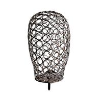 Soporte de metal con cabeza de maniquí para pelucas, soporte de metal único con forma de cabeza para pelucas, sombreros y auriculares, soporte de metal
