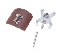 Soporte de metal contemporáneo para guitarra con base metálica que muestra la textura metálica perfecta para una estabilidad óptima de los instrumentos, soporte de guitarra vintage con base