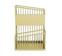 Soporte de metal de doble capa de gran capacidad, elegante y para entradas de hoteles y negocios. Perfecto para uso comercial