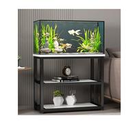 Soporte de metal de doble capa para acuario, estante de almacenamiento resistente para peceras, terrarios de tortugas, reptiles, ideal para uso doméstico y de oficina