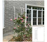 Soporte de metal duradero para plantas, 1,8 m de ancho x 2,9 m de alto, color negro, pérgola y enrejado de flores para plantas trepadoras, decoración de jardinería al aire libre, resistente y elegante