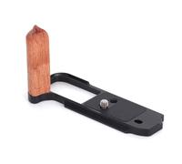 Soporte de metal en forma de L con placa de liberación rápida Arca para Sony RX1R III /RX1R3, mango de agarre de madera, compatible con cabezal de trípode y montaje de tornillo de 1/4 pulgadas (negro)