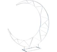 Soporte de metal para arco de boda con base, marco de globo curvado para fondo de jardín, ideal para decoración de bodas y fiestas de cumpleaños