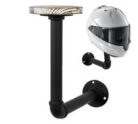 Soporte de metal para cascos de bicicleta, madera de metal, 26 x 14 x 6 cm, soporte para colgar cascos de motocicleta, organizador de exhibición de casco de bicicleta, gancho multiusos para