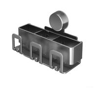 Soporte de metal para cepillo de dientes montado en la pared, gancho para cepillo de dientes eléctrico, pasta de dientes y dispensador, drenaje rápido higiénico (3)