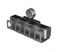 Soporte de metal para cepillo de dientes, organizador de baño, soporte de pared para pasta de dientes, maquinillas de afeitar, peines, brochas de maquillaje, drenaje rápido, espacio fácil de limpiar