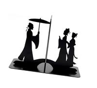 Soporte de metal para libros, decoración de libros, elegante soporte de exhibición para mostrar imágenes, libros de cocina, cuadernos, sujetalibros, soporte decorativo para libros