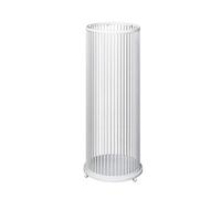Soporte de metal para paraguas de pintura para hotel moderno y elegante, estante de almacenamiento de paraguas, color blanco