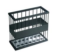 Soporte de metal para paraguas, soporte para paraguas y estante para centro comercial, apartamento, pasillo, para paraguas y senderismo (color: negro)