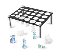 Soporte de metal para piezas de ajedrez para proyectos de silicona de bricolaje con resistencia al calor y diseño estable de cuatro patas para una fundición segura y precisa