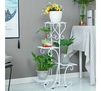 Soporte de metal para plantas, , de 4 niveles, estante expositor para macetas con estantes para macetas, estante de almacenamiento interior, soporte para , , patio, jardín, entrada, decoración.