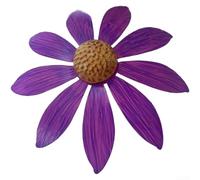 Soporte de metal para plantas de jardín, 25.4 x 5.7 pulgadas, decoración circular de flores de hierro rústico, exhibición resistente para plantas al aire libre, estilo europeo pastoral, para jardín y