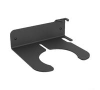 Soporte de metal para rociador de jardín, soporte de pared para almacenamiento de botellas de pulverización, organizador de herramientas que ahorra espacio para cobertizo de garaje, negro (1 unidad)