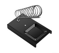 Soporte de metal para soldador con estación de soporte de resorte para herramientas de desoldadura portátiles, soporte compacto de banco de trabajo de 110 x 64 mm para reparación de electrónica