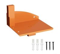 Soporte de metal resistente para motosierra de garaje, soporte de metal para almacenamiento seguro de herramientas fuera del suelo, compatible con la mayoría de los modelos de motosierra (naranja)