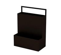 Soporte de metal resistente para paraguas con agujero de drenaje, soporte comercial de doble capa para pasillo interior, resistente al óxido, antideformación, duradero