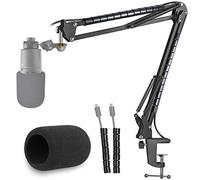 Soporte de micrófono AT2020 con filtro pop adecuado para Audio Technica AT2020 AT2020USB+ AT2035 por YOUSHARES