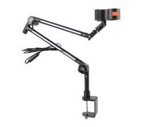 Soporte de Micrófono, Brazo Dinámico RGB Boom, Conectores 3/8/'' y 5/8/'', Soporte de Micrófono Totalmente Ajustable de 180 Grados para el Montaje de Escritorio para Transmisión
