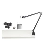 Soporte de micrófono giratorio multiángulo, amplia compatibilidad, gira libremente para podcasting y transmisión en vivo, soporte de micrófono de rotación multiángulo