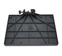 Soporte de micrófono para bandeja de tarjeta de sonido para soporte de accesorios de actuación en vivo con borde elevado y abrazadera ajustable para tubos de hasta 2 5 cm de diámetro (L)