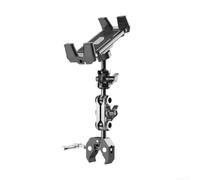 Soporte de micrófono para tablet, soporte de aleación de aluminio, abrazadera ajustable para tabletas y teléfonos de 5 1 a 15 6 pulgadas para grabación de música, llamadas y uso activo
