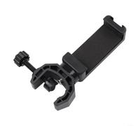 Soporte de micrófono para teléfono con soporte giratorio de 360 grados para teléfonos inteligentes de 6 a 9 cm de ancho, plástico negro, diámetro del tubo dentro de 30 mm, para espectáculos en vivo y