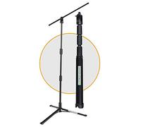 Soporte de micrófono Pronomic MSF-500 Pro plegable de acero, con cierres para ajuste rápido, trípode y brazo de 50 cm. Compacto y fácil de transportar.