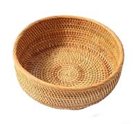 Soporte de mimbre natural hecho a mano con técnicas de tejido tradicionales para organización y decoración de cocina (pequeño 20 x 7,5 cm)