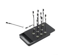Soporte de modelismo con 10 pinzas y caja, brazo flexible para aerógrafo y pintura, base magnética con puntas de goma para miniaturas