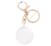 Soporte de monedas de acrílico con almohadilla para llavero de aleación de 30 mm y 27 mm para hombres