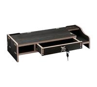 Soporte de monitor - 19.21 X 7.87 X 4.13 Pulgadas, Soporte de monitor ajustable de madera, organizador de escritorio con cajón, para impresora de ordenador portátil, pantalla de TV | Pen Home Hotel Re