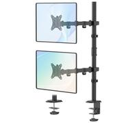 Soporte de monitor de 17-35 pulgadas, 2 monitores uno encima del otro, máx. 12 kg, soporte de pantalla WORLDLIFT 2 monitores de altura ajustable, VESA 100 x 100/75 x 75 mm