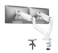 Soporte de Monitor Dual for Pantallas de 13 a 32 Pulgadas, Soporte de Altura Ajustable con Giro e inclinación de 180(White)