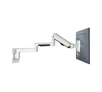 Soporte de monitor industrial, 17-60 pulgadas, Ajustable en altura | Telescópico, Plegable, Giratorio, Uso industrial, Montaje en pared, Compatible con LCD/LED(Arm white 14-36 in 2-12 kg 70 cm)