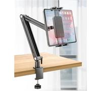 Soporte de monitor portátil ajustable de 15.6 pulgadas a 360°, base giratoria de 360°, soporte de brazo de escritorio para iPad Air/Pro/Mini, soporte giratorio flexible para tablet/monitor portatil