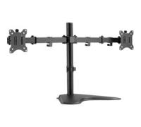 Digitus Soporte para monitor dual – 2 monitores hasta 32 pulgadas – 2×8 kg – VESA 75/100 – Negro