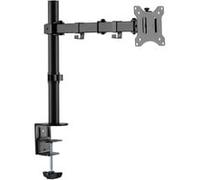 Soporte de monitor universal sencillo con fijación a presión negro, Abrazadera, 8 kg, 38,1 cm (15"), 81,3 cm (32"), 100 x 100 mm, Negro