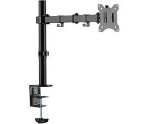 Soporte de monitor universal sencillo con fijación a presión negro, Abrazadera, 8 kg, 38,1 cm (15"), 81,3 cm (32"), 100 x 100 mm, Negro