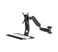 Soporte de Monitor y Teclado, Ajustable en Altura, Bandeja for | Giratorio, Uso industrial, Montaje en pared, Compatible con LCD/LED(Monitor wall mount+5-13 kg 27-43 in)