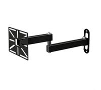 Soporte de montaje ajustable en forma de L para cámaras CCTV domo montaje en pared y optimización del área de cobertura (35 ambos brazos, negro)